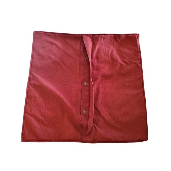 Pottery Barn Red & White Snowflake Pillow Cover Size 24”x 24” - Picture 6 of 15